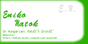 eniko matok business card